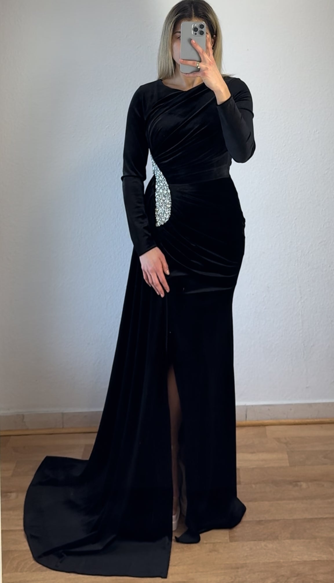 Maxikleid aus Samt