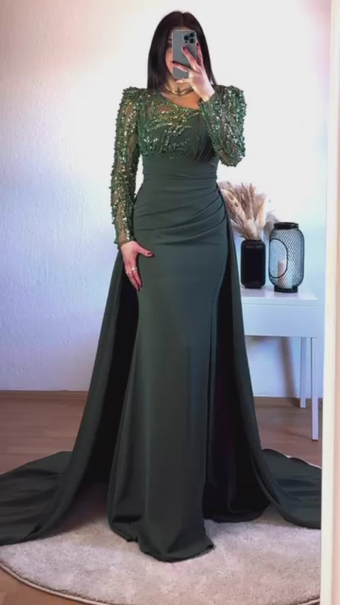 Langarm Maxikleid
