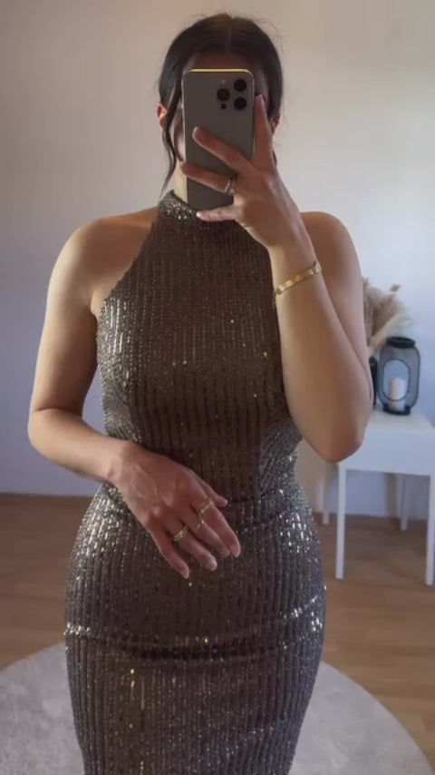 Halterneck Maxikleid