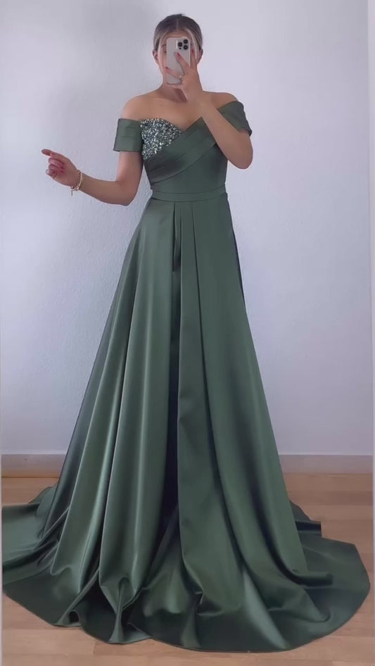 Off-Shoulder Maxikleid