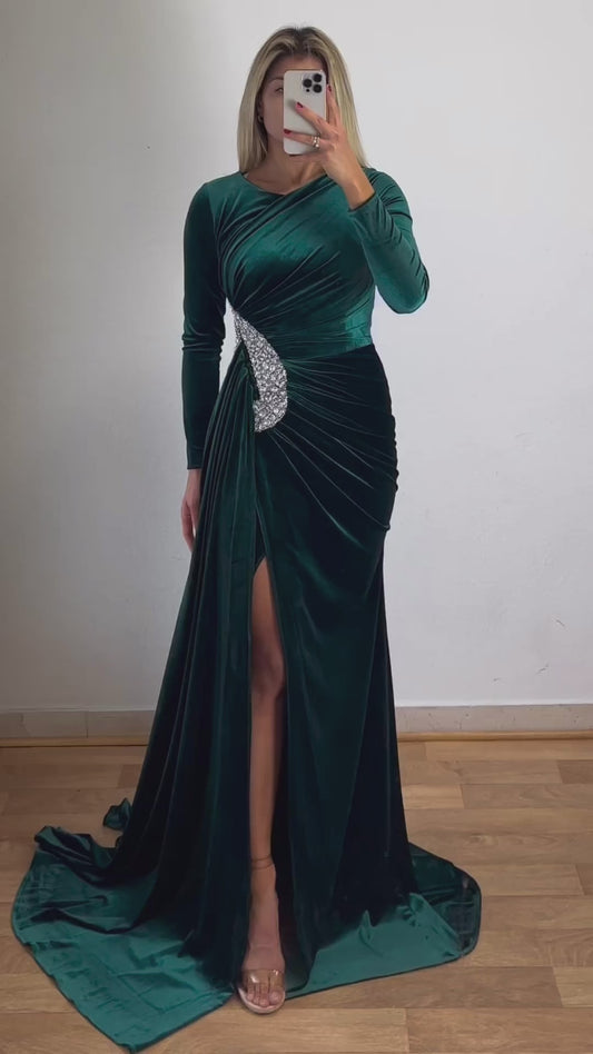 Maxikleid aus Samt