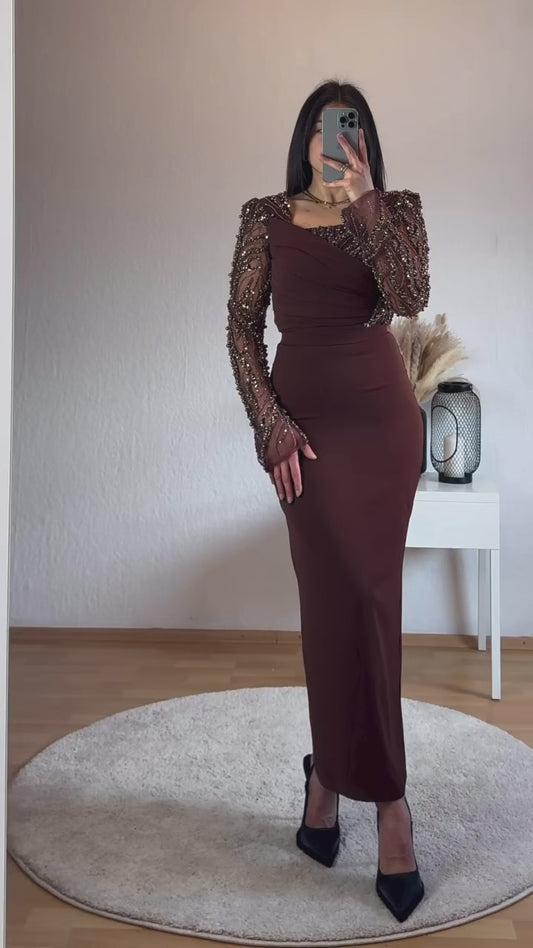 Langarm Midikleid
