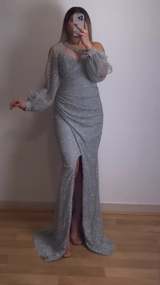 Premium Maxikleid mit Steinchen